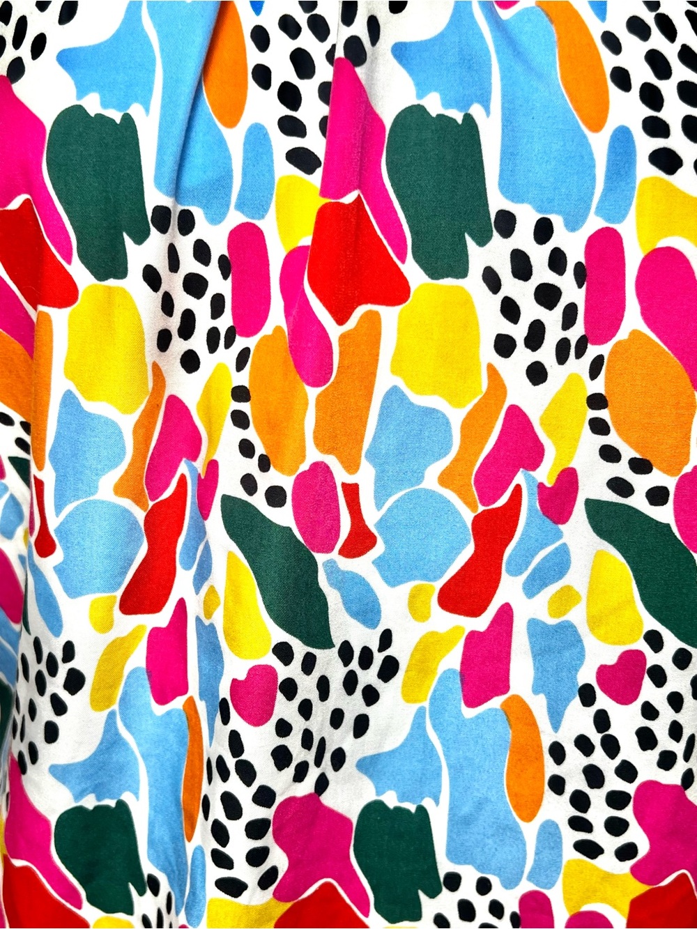 Multicolor Abstract Ruffle Cap Sleeve Blouse - Picture 2 of 4